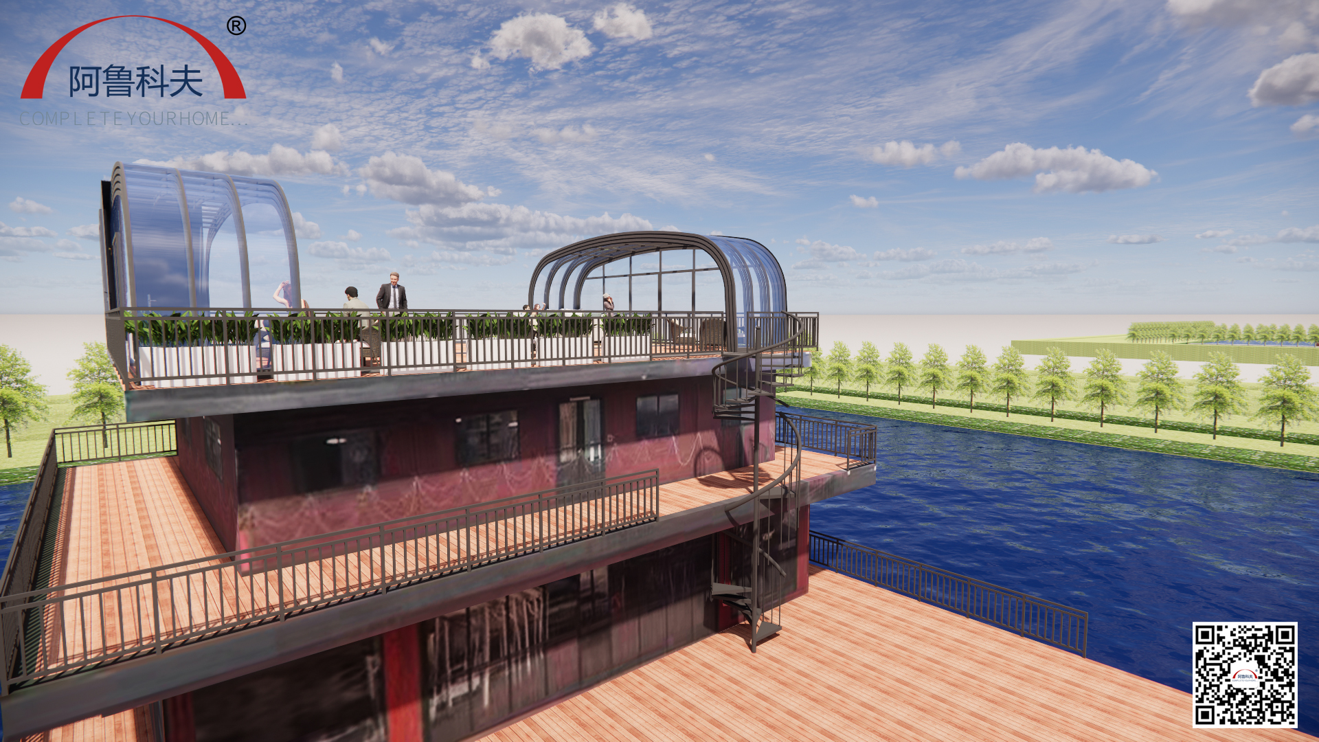 輪船之上的移動(dòng)陽(yáng)光房超好看實(shí)用